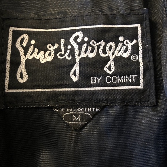 Vintage 100% Genuine Leather Embroidered Gino Di Giorgio Long Unisex Jacket - Picture 3 of 5